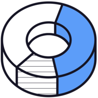 Pie chart icon that represents how KraneShares model portfolios may fit into broader asset allocation portfolios